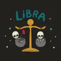 Libra- Skeleton Zodiac Star Sign (2021) - design