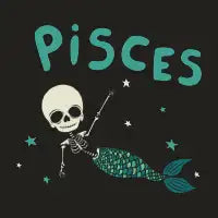 Pisces - Skeleton Zodiac Star Sign - design