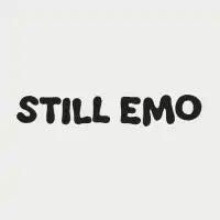 Still Emo Black Bubble Letter Text - design