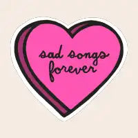 Valentine Candy Heart Sad Songs Illustration Light Background - design