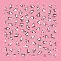 Vintage Computer Arrows Pattern (2021, Light Pink) - design