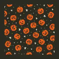 Vintage Jack O’Lantern Star Pattern in Black - design