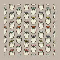 Vintage 1970s Retro Owl Pattern - design