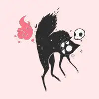 Black Cat, Skull, And Ghost - design