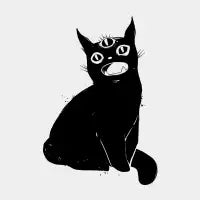 Black Cat With Third Eye - design