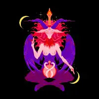 Colorful Baphomet Art - design