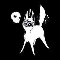 Creepy Cute Many Eyed Cat, Grunge Goth Artwork - design