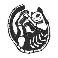 Skeleton Cat Bone Kitty Art - design
