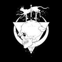 Skull And Cat With Moon Phases - design