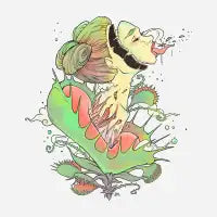 Venus Fly Trap Girl Art - design