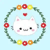 Floral Kitty T-Shirt - design