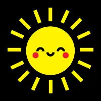 Kawaii Yellow Sun - design