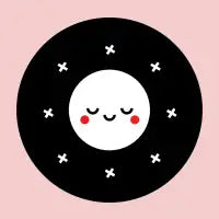Kawaii Sleeping Moon - design