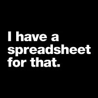 I have a spreadsheet for that. - design