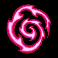 pink spiraling flame - design