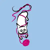 Cat with Yarn - design