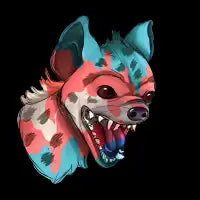 Hyena Head Trans Flag - design