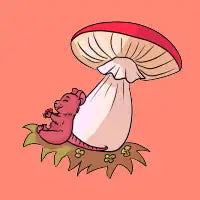 Mouse Under Mushroom - design