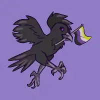 Nonbinary Pride Raven - design
