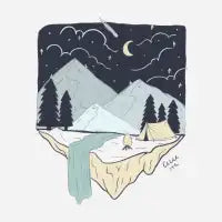 Night mountain - design