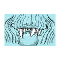 Blue Monster Mouth Mask - design
