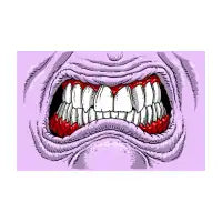 Purple Monster Mouth Mask - design