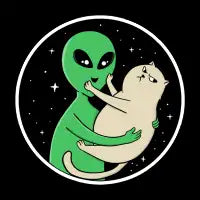 Alien and cat - design