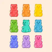 Booty gummy bears - design