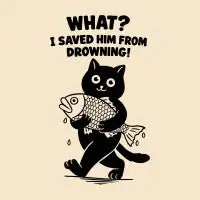 Cat and fish - design
