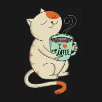 Cat - Coffee Man - design