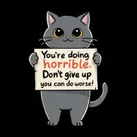 Cat don’t give up - design