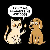 Humans like hot dogs - design