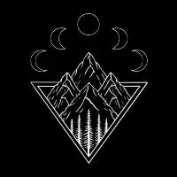 Nature Mountains Moon Minimal - design
