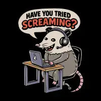 Opossum screaming support - design