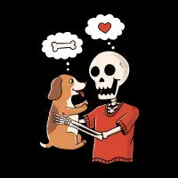 Skull and dog - design