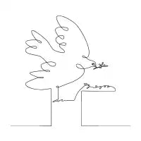 one line—one world peace T-Shirt - design