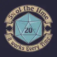 5 Percenter d20 v2 BLUE - design