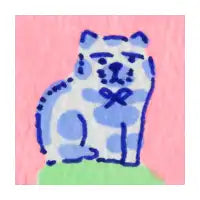 Cat Pillow (left) - design