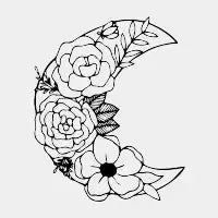 Floral Moon Crescent - design