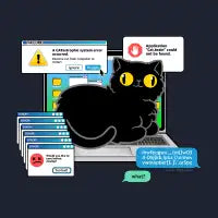 Laptop Cat Computer Glitch - design