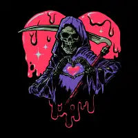 Heart Hands Grim Reaper - design