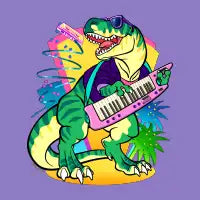 Key Rex ~ 80s Dinosaur - design