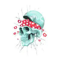 addicted skull - design