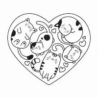 Cats heart - design