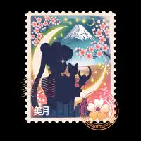 Moon Mail Stamp - design