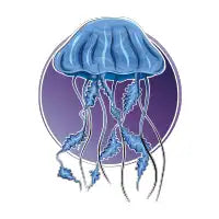 Jellyfish in purple T-Shirt - design