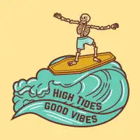 Summer Skele-surfing - design