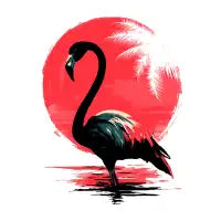 Flamingo under the sun - design