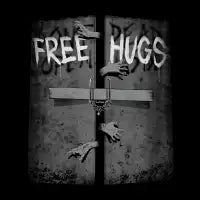 Free hugs inside - design
