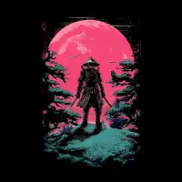 Samurai under the moon - design